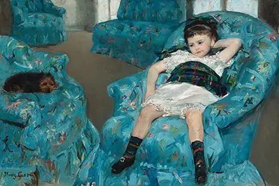 Little Girl in a Blue Armchair Mary Cassatt